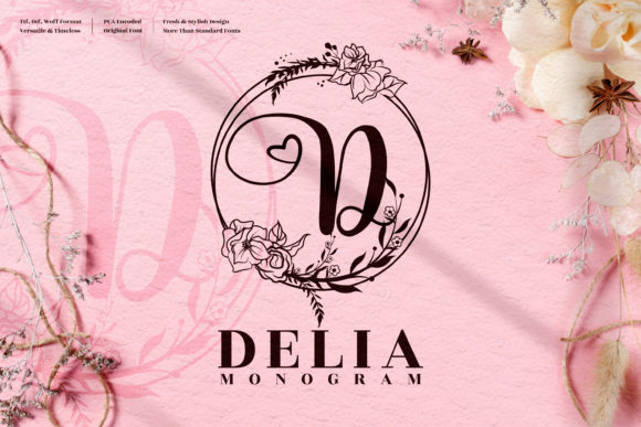 Delia Monogram: A Display Font That Elevates Campaign Headlines