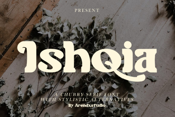 Ishqia: A Chubby, Cool Display Font for Handmade Creators