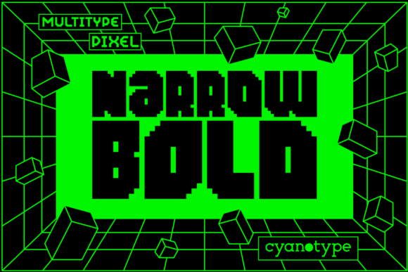 MultyType Pixel Narrow Bold: A Display Font That Pops on Screen