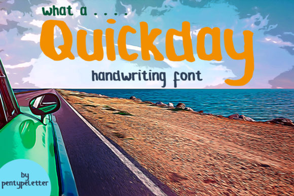 Quickday: A Friendly Display Font for Handmade Labels & Printables