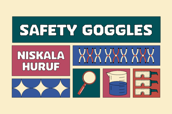 Safety Goggles: A Bold Display Font for Handmade Labels & Printables